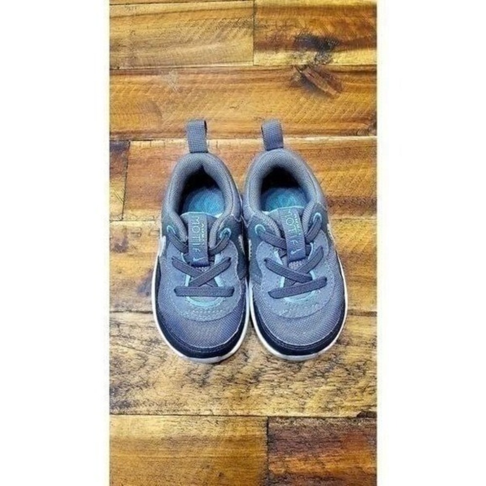 Nike Air Max Toddler Shoes‎ Gray Blue Lace Up Casual Sneakers Kids Size - Picture 3 of 4